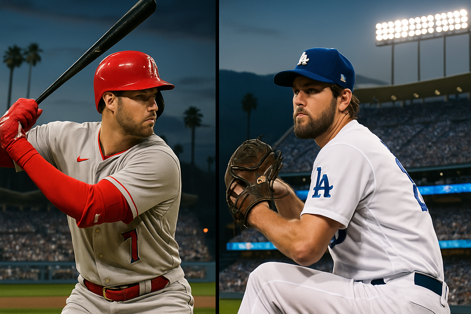 Los Angeles Angels vs Los Angeles Dodgers Dodger Stadium