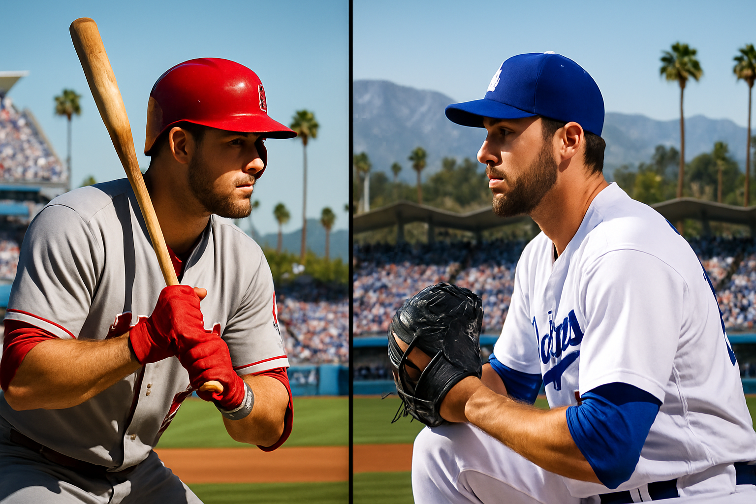 Los Angeles Angels vs Los Angeles Dodgers Dodger Stadium