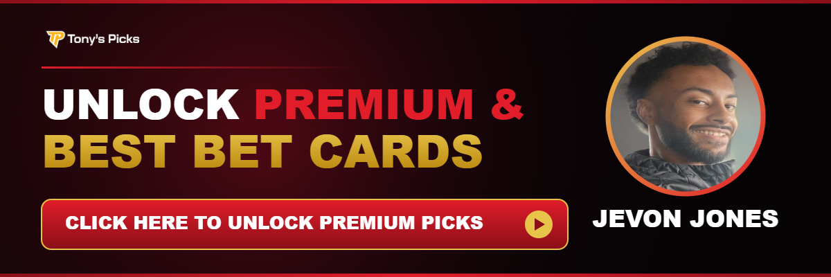 Unlock Jevon Jones's Premium & Best Bet Cards