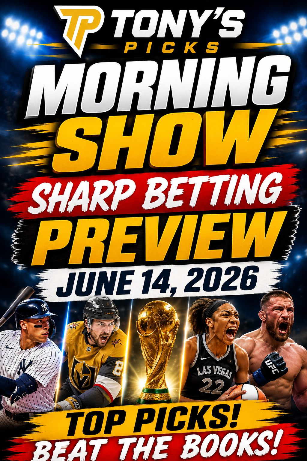 Tony’s Picks Morning Show Sharp Betting Preview June 14 2026