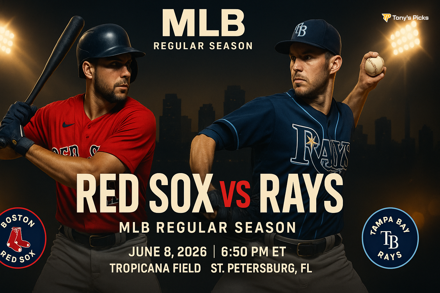 Boston Red Sox vs Tampa Bay Rays Tropicana Field — Tony's Picks