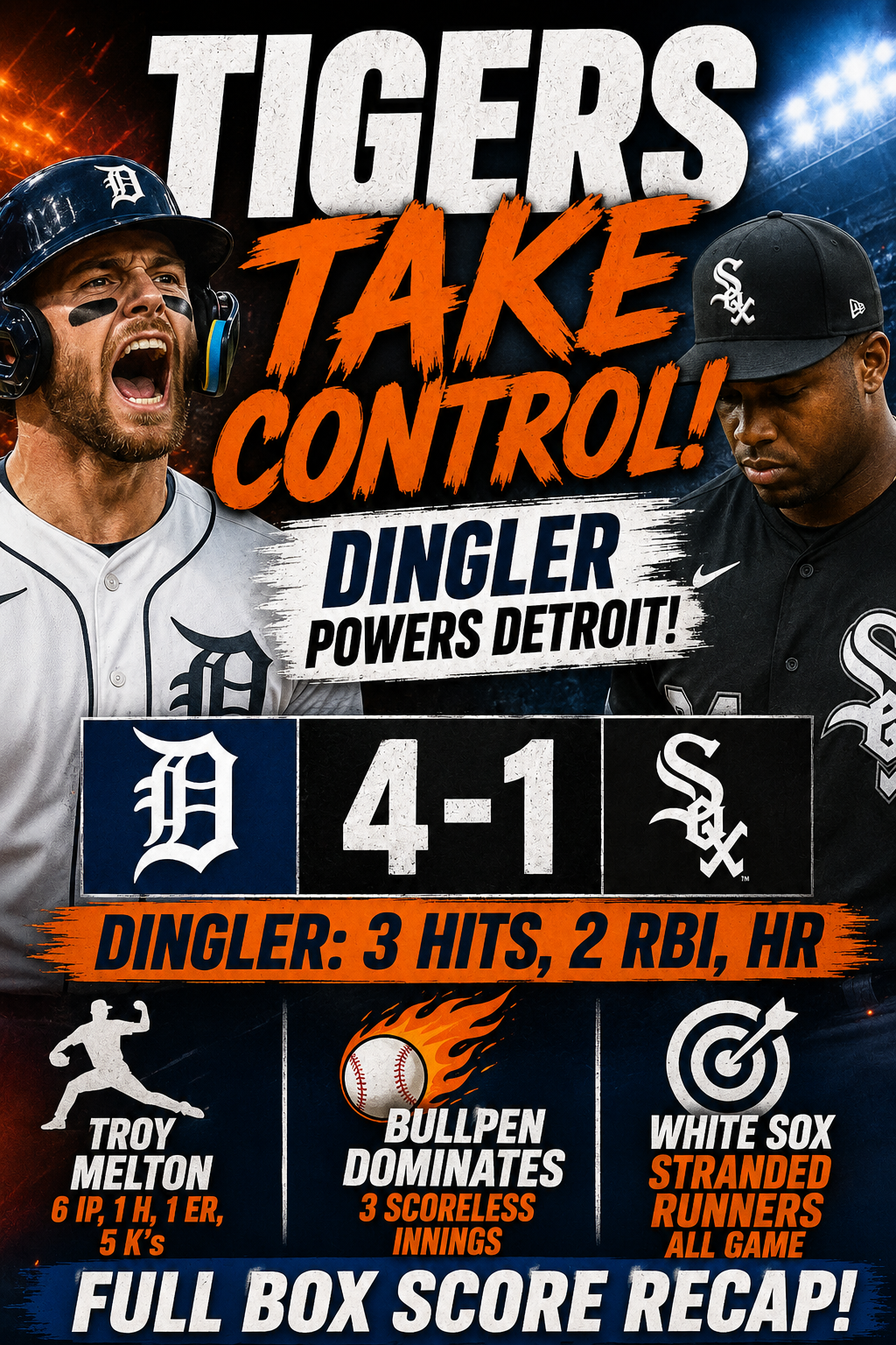 White Sox vs Tigers Box Score Recap June 20 2026